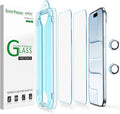 amFilm OneTouch for iPhone Air Screen Protector 6.5'' Tempered Glass | Auto-Alignment, 30s Install, Bubble Free, Scratch & Drop Protection, HD Clear, Camera Lens Protector[2+2 Pack] (17A-6.5'') by amFilm