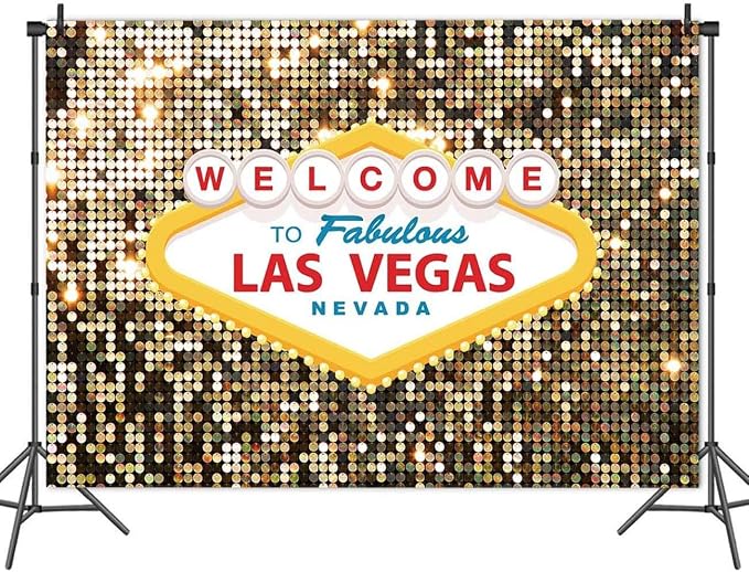 Welcome to Las Vegas Photo Background Fabulous Casino Poker Movie Themed Photography Backdrops 5x3ft Vintage Costume Dress-up Birthday Prom Ceremony Baby Shower Banner Supplies Props Vinyl - Image 4