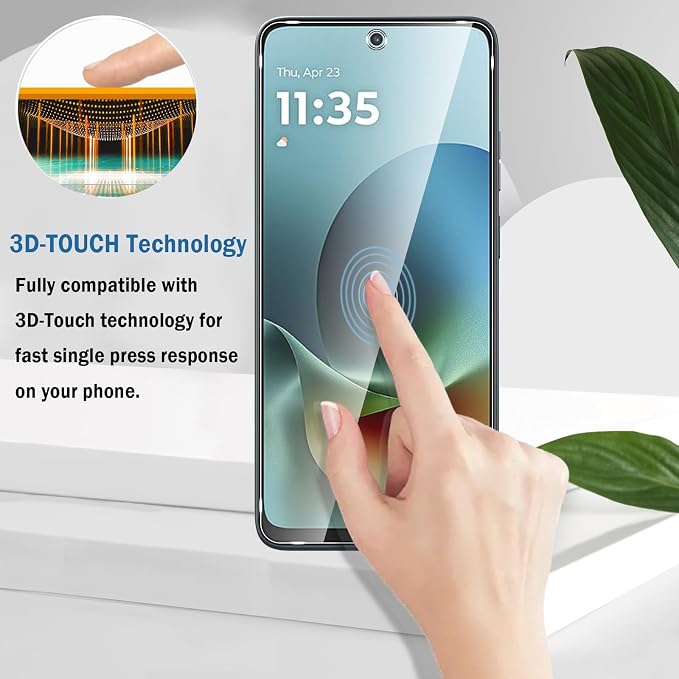 2+2 Pack for Moto G Play 2026 Screen Protector with Camera Lens Protector,Full Coverage 9H Tempered Glass Film,HD Clear Scratch Resistant,Bubble-Free for Moto G Play 2026 Screen Protector - Image 3