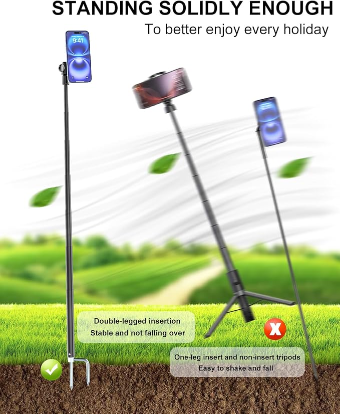 Golf Monopod Selfie Stick with Magnetic Phone Holder Mount - 57" Metal Pole Golf Phone Holder for Record Swing, Putting, Golf Training Aid, Tripod for iPhone 16 15 Compatible with Magsafe - Image 3