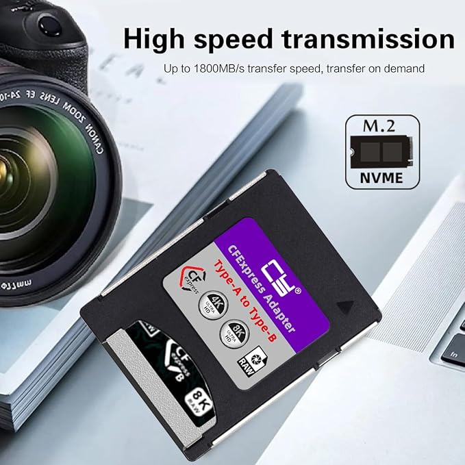 CFexpress Type-A Card to Type-B Memory Socket Kit Case CFE CFA to CFB Adapter Compatible with Camera 8K RAW PCIe Expansion - Image 2