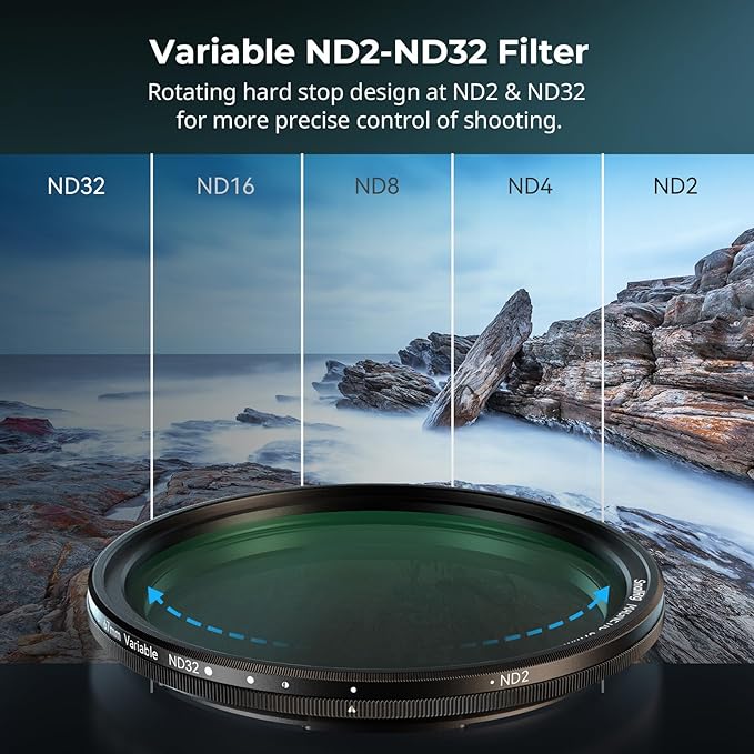 SmallRig 67mm Magnetic VND Phone Filter, ND2-ND32, with Filter Ring | No X Cross HD Optical Glass Waterproof Scratch Resistant Magnetic Adjustable Neutral Density Filter - Image 6