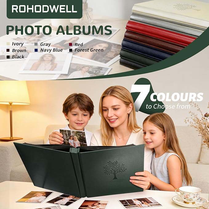Photo Album 4x6 600 Pockets Slip In Extra Large Capacity | PU Leather Cover Picture Album Holds Horizontal & Vertical Photos for Family Wedding Baby Anniversary Christmas Gift - Image 7