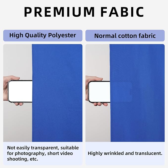 Royal Blue Photo Backdrop for Photography Background, 5x7FT | Multipurpose Screen for Portrait Studio Video Recording Party Non-Reflective Easy Setup High Density - Image 3