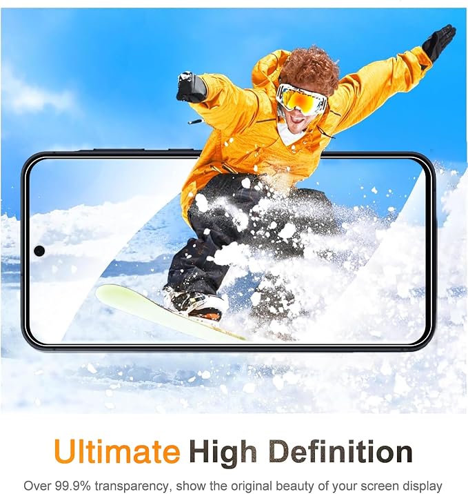 Wiaocit Tempered Glass Screen Protector for Samsung Galaxy A55 5G | 3+3 Pack, 9H Hardness, Camera Lens Protector, Installation Frame, Bubble Free, Case Friendly - Image 7