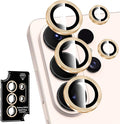 for Samsung Galaxy S26 Ultra Camera Lens Protector, Individual Metal Ring Tempered Glass Lens Cover, [Strong Adsorption] Scratch Resistant Ultra-Thin HD Clear Lens Cover, 1 Set-Titanium Gold by Btscase