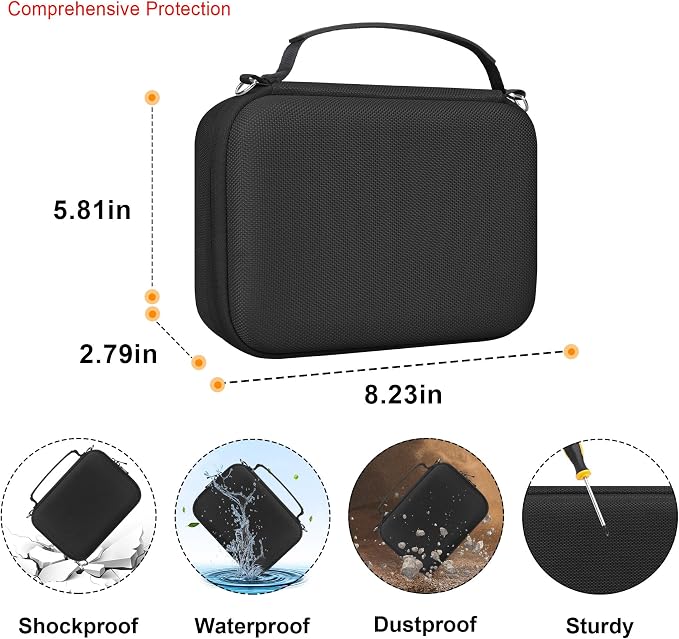 Elonbo Carrying Case for Sony ZV-1F / ZV-1 / ZV-1 II Digital Camera, Black | Sony ZV 1F Vlogging Camera Hard Travel Protective Bag, Vlogger Accessory Kit Tripod Microphone Grip Organizer Holder - Image 3