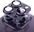 Uyiton for iPhone 14 Pro/iPhone 14 Pro Max Camera Lens Protector | Case-Friendly, Not Easy to Break, Military-Grade Sapphire Glass with Aluminum Metal Rear Camera Screen Cover, Purple by Uyiton