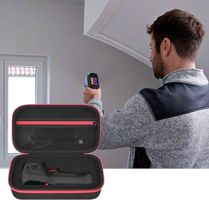 Boobowl Hard Thermal Camera Case for TOPDON TC004, for HSFTOOLS HF96, H128 | Infrared Camera Box, Removable Foam and Storage Pocket for USB Cables and Calibration Cards, Technicians, Case Only - Black - Image 7