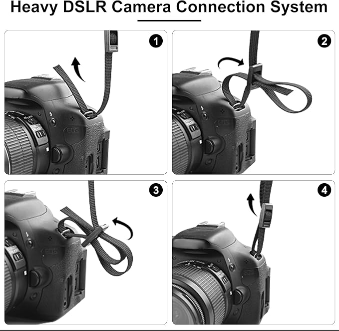 FIEIL Neck Strap Silicone Camera Straps - Padded Camera Strap, 1.5" Wide Adjustable Nylon Shoulder Strap - Compatible with Canon, Nikon, Sony, and More DSLR and Mirrorless Cameras (Royal Bule) - Image 8