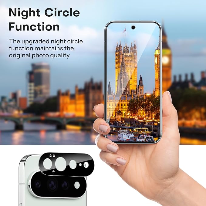 OMOTON 3+2 Pack for Google Pixel 11 Pro XL Screen Protector 6.8 Inch | 3 Tempered Glass Film and 2 Camera Lens Protector, Bubble-free, Easy Installation, Case Friendly, Not for Pixel 11 Pro/ 11 - Image 6