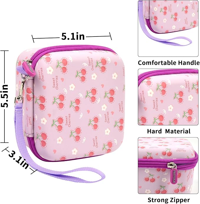 PAIYULE Kids Instant Print Camera Case for ESOXOFFORE for Dylanto | Hard Shell,Mesh Pocket,Wrist Strap,for Gofunly,for GREENKINDER,for DUDUDRAGON,for Zostuic,for Careenoah (Box Only)SkyBlue - Image 2
