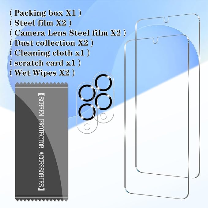 BIGFACE Galaxy S25 Edge Tempered Glass Screen Protector + Camera Lens Protector [2 + 2 Pack][Case Friendly][Anti-Scratch][Ultrasonic Fingerprint Unlock] HD Protective Film for Samsung Galaxy S25 Edge - Image 7