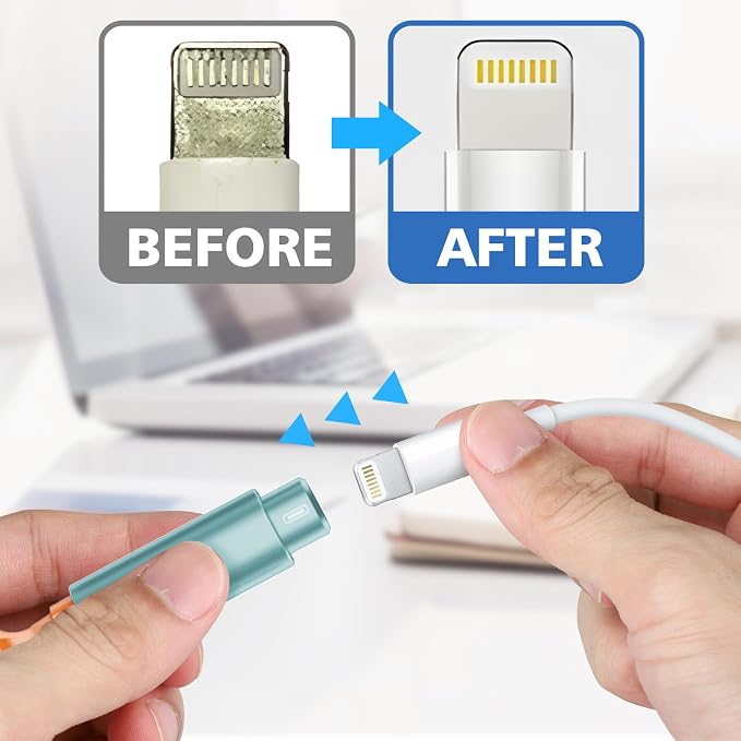iPhone Cleaning Kit for Charging Port, Cleaner Kit for AirPod Phone, Mint | Multi-Tool, iPhone Cleaner, Repair Lightning Cable USB C Speaker Charger iPad Connector, Compact Portable, with Storage Case - Image 5