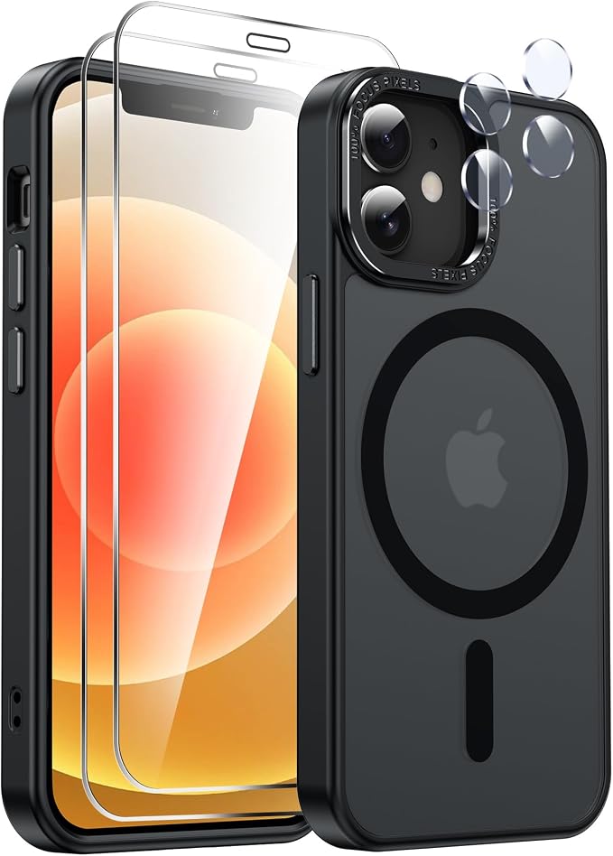 LeYi for iPhone-13 Mini Case/i Phone 12-Mini Cases for Magsafe, Black | with 12Mini 13Mini Screen Protector X2+ iphone12 Mini iphone13 Mini Camera Lens Cover X2 Magnetic Protective Hard mini12 - Image 7