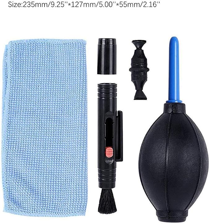 3IN1 Camera Cleaning Kit Suit Dust Cleaner Brush Air Blower Wipes Clean Cloth kit for Gopro for Canon Nikon Camcorder VCR - Image 6