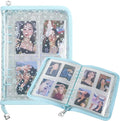 A5 Photocard Binder with 25 Pake 4-Pocket Pages, 6 Ring Photocard Holder Collector Storage Album Collecting Book with 200 Pockets for Organizing Photo,Trading,Game Card Collection (Blue) by BUYNOW