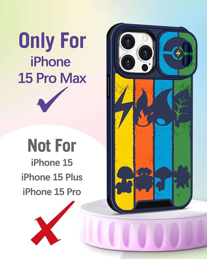 Buleens for iPhone 15 Pro Max Case 6.7 Inch - with Ring Stand & Camera Cover Aesthetic Cute Designed Girls Women Girly Unique Kawaii Cartoon Phone Case for iPhone 15 Pro Max Compatible with Magsafe - Image 2