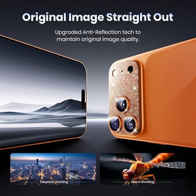 Hoerrye for iPhone 17 Pro Camera Lens Protector - 12FT Shatterproof | Military Grade Protection, Strong Adsorption, 9H+ Tempered Glass Camera Screen, Full Protective Cover, Case Friendly - Image 4