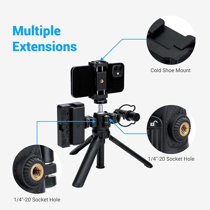 JJC Extendable Mini Tripod & Selfie Stick for Sony ZV-1F ZV-1 ZV-E10 A6100 | for Sony ZVE10 II ZV1F ZV-1 II ZV1 RX100 VII A6100 A6400, Canon PowerShot V1 SX740 HS G7X III II EOS R100 R50 & More - Image 5