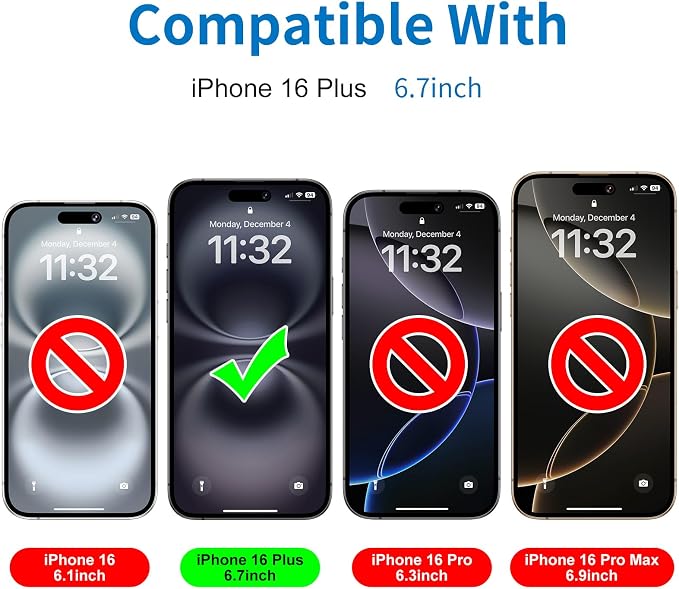 Mothca 2 Pack Matte Glass Screen Protector for iPhone 16 Plus [6.7 inch] + 2 Pack Camera Lens Protector, Anti-Glare & Anti-Fingerprint Case Friendly Tempered Glass Film, Bubble Free, Smooth as Silk - Image 2