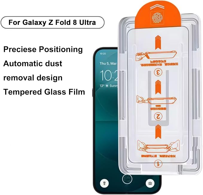 for Galaxy Z Fold 8 Ultra Privacy Screen Protector With Lens Protection Film,9H Hardness Anti-Scratch Tempered Glass, Case Friendly,(2+2 pack) - Image 7