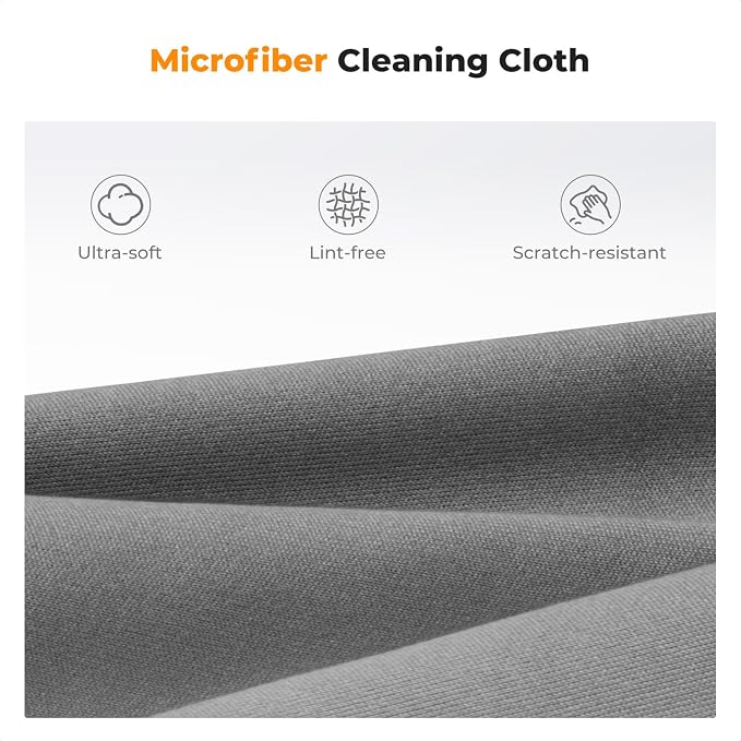 K&F CONCEPT Eyeglass Lens Cleaner Spray Kit for Laptop,Screen and Camera | 60ml Mild Cleaning Liquid,15*15cm + 40*40cm Microfiber Cloth,High Density,Individually Packaged,Washable & Reusable,MK01 - Image 4