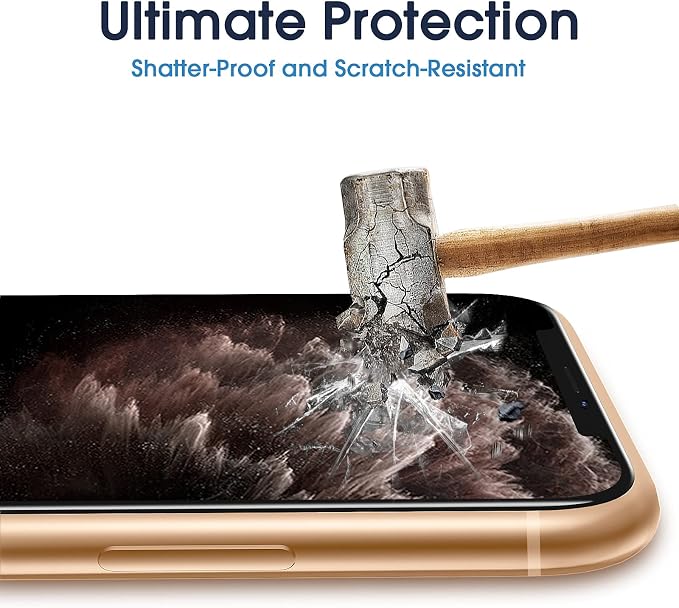 amFiIm OneTouch for iPhone 11 Pro Screen Protector 5.8" Tempered Glass | Auto-Alignment, 30s Install, Bubble Free, 9H Hardness, Scratch & Drop Protection, HD Clear, Case Friendly, 2 Pack (11P-5.8'') - Image 5