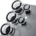 WSKEN for Samsung Galaxy S25 Ultra Camera Lens Protector - Ultra Thin | Case Friendly, 9H Shatterproof Tempered Glass, Anti Scratch Metal Circle, Camera Screen Protector Cover Accessories, Silver by SmartProtectionGreenerFuture