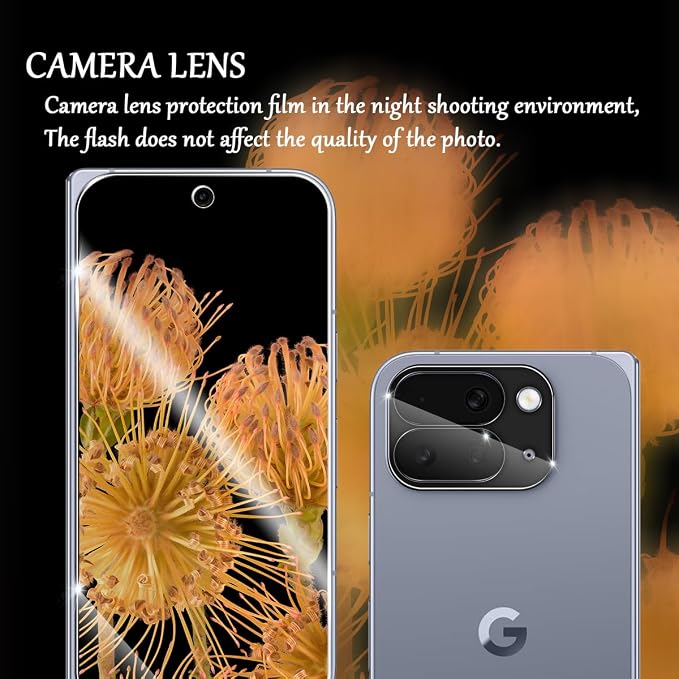 Screen Protector for Google Pixel 10 Pro Fold & Camera Lens Protectors [2+2 Pack] [Ultrasonic Fingerprint Unlock] [Case Friendly] [Bubble-Free] Tempered Glass For Pixel 10 Pro Fold - Image 5