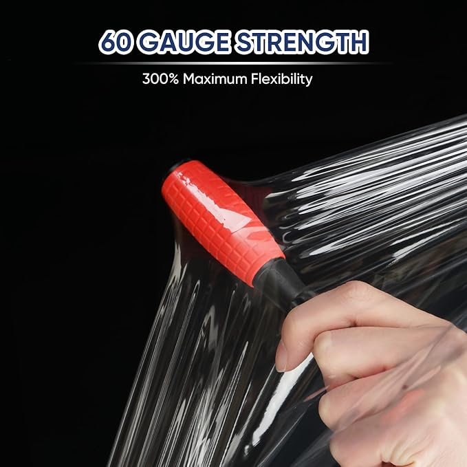 TICONN Stretch Wrap Roll, 15 in x 1000 ft Plastic Wrap for Moving Furniture | Odorless Industrial Strength Stretch Film, 300% Stretchability, Self-Adhering, Ideal for Furniture, Box Protection - Image 3