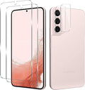 Galaxy S22 Tempered Glass Screen Protector + Camera Lens Protector [ 2 + 2 Pack ][Case Friendly] [Anti-Scratch] [Ultrasonic Fingerprint Unlock] Clear HD Glass Protective Film for Samsung Galaxy S22 by Wehaveaprofessionalteam