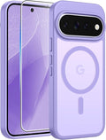 FNTCASE for Google Pixel 11 Pro Case / Pixel 11 Case, with Screen Protector | Fit for Magsafe, Translucent Matte, 14FT Military Grade Drop Protection, Shockproof Protective Phone Cover, Light Purple by FNTCASE