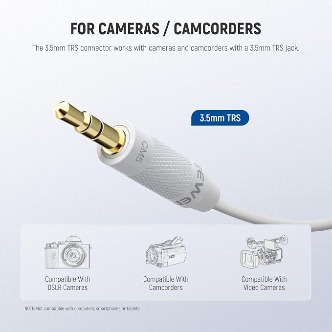 NEEWER 2 Pack Lavalier Lapel Microphone Compatible with Rode Wireless GO II 2 DJI Wireless Mic Transmitter, Omnidirectional Condenser Wired Clip On Lav Mic for Stage YouTube Live Streaming, CM5, White - Image 6