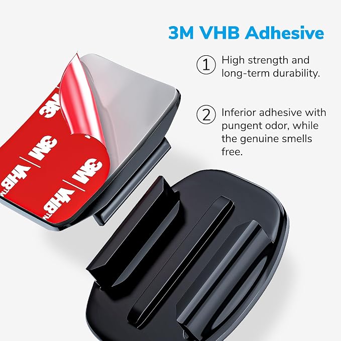 Helmet Sticky Mounts Adhesive Buckle Mount Accessories for GoPro | Screw Kit, for Go Pro Hero 13 12 11 10 Max 9 8 7 6 5 Session Mission DJI Osmo Insta360 AKASO Action Cameras, 12 in 1 - Image 3
