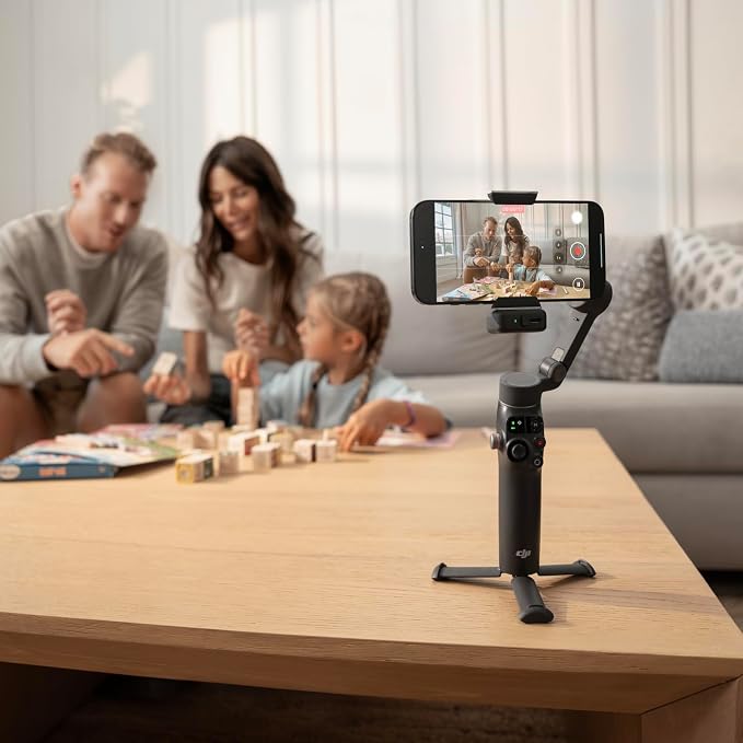 DJI Osmo Mobile 8 Gimbal Stabilizer for Phone, 3-Axis Stabilization | AI Native Tracking with Audio & Lighting, 360° Pan Rotation, Built-in Extension Rod & Tripod, 10h Battery, Extension Rod - Image 10