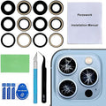 2 Set Back Rear Camera Lens Glass Replacement for iPhone 13 Pro and iPhone 13 Pro Max with Reparing Toolkit by Perzework