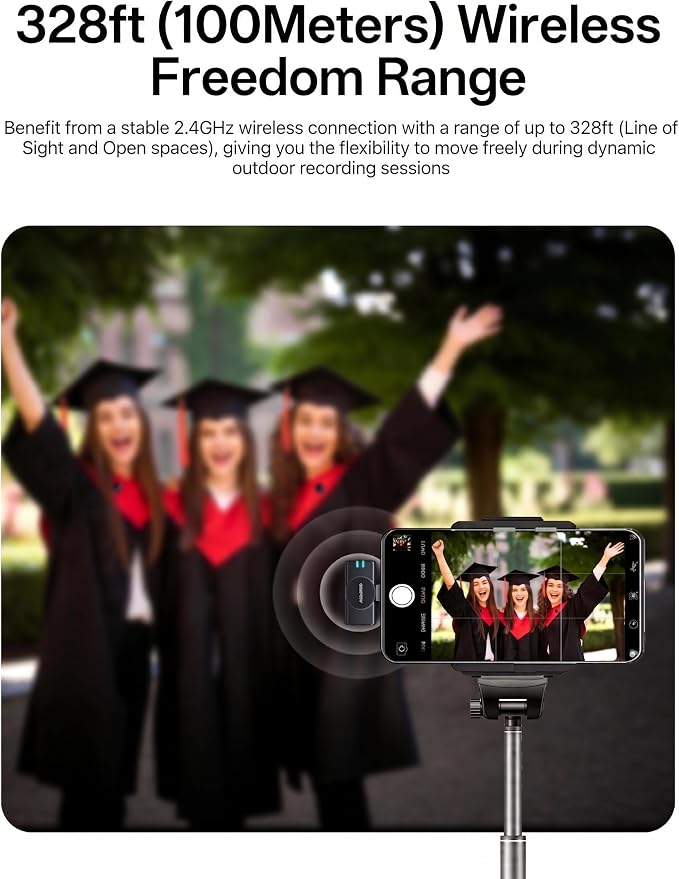 Wireless Lavalier Microphone for Content Creators,iPad & Android, Magnetic Clip-on Mini Mic with Charging Case,30H Playtime Plug-Play Lapel Lavalier Mic for Vlog TikTok, AI Noise Reduction - Image 6