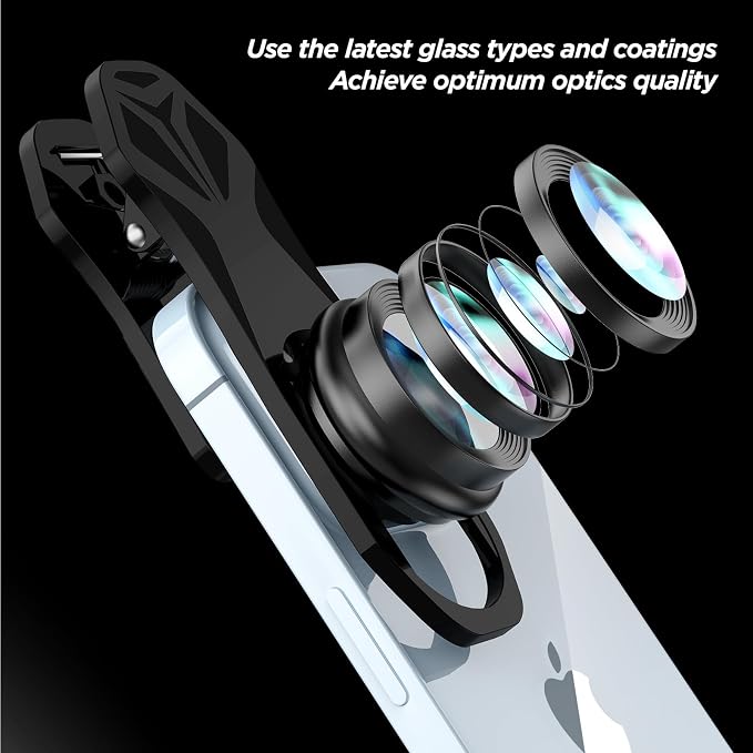 210° Fisheye Lens, Professional Cell Phone Lens for iPhone,Samsung,Pixel,BlackBerry,Ipad,Notebook,Etc,Fish Eye Lens - Image 2