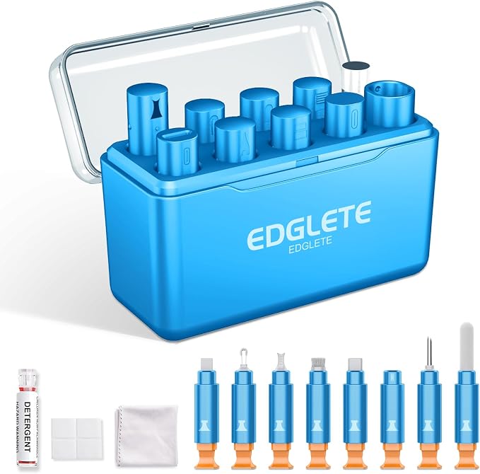 iPhone Cleaning Kit for Charging Port Cell Phone USB C, Sky Blue | Multi-Tool, Cleaner Kit for AirPod, iPhone Cleaner, Portable Repair Tool, for Lightning Charger Cable iPad Electronic Devices by CleaningAssistantforDevices