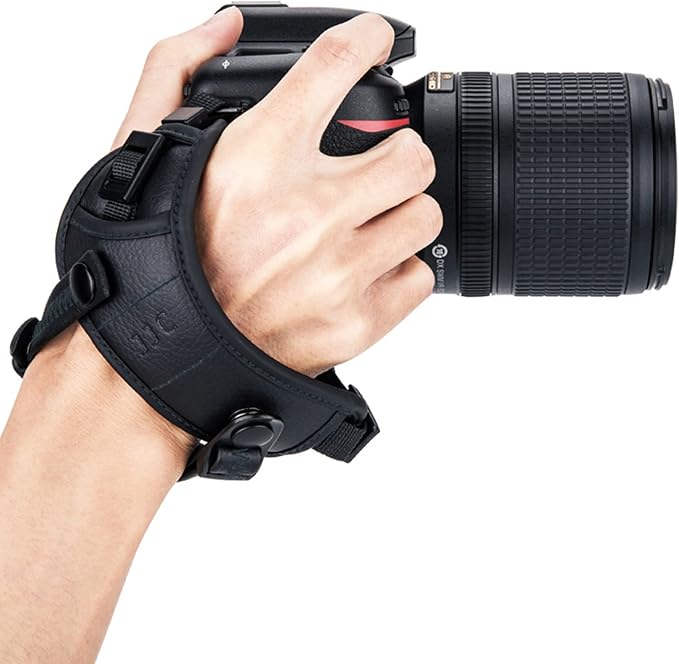 JJC Deluxe Microfiber Camera Hand Strap, Secure Padded Camera Wrist Strap | for Canon Nikon Sony Fuji Fujifilm Olympus DSLR and Mirrorless Cameras, Must Have Photography Accessories for Photographers by JJC