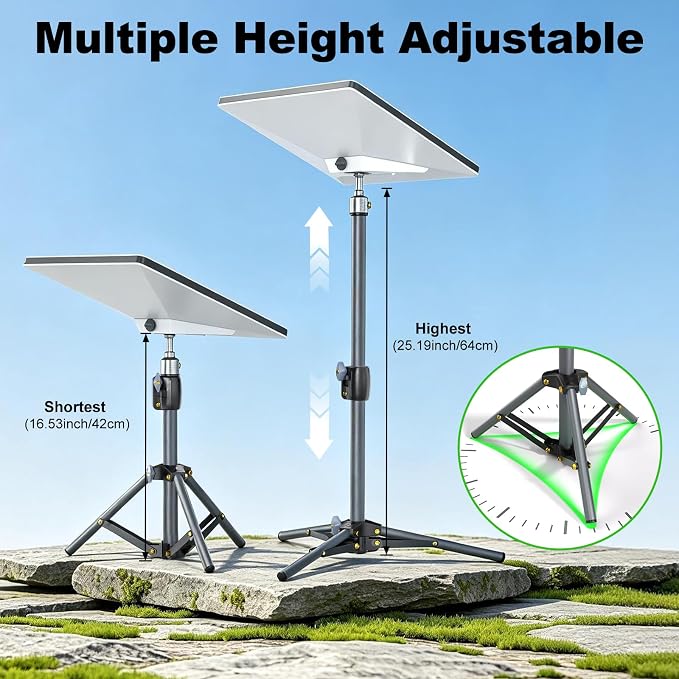 for Starlink Mini Tripod Stand Mount with Adapter Kit Accessories | Adjustable Height Tripod Mounting Adapter Compatible with Starlink Mini,Portable Sturdy Stand for Outdoor Camping, Travel, Rv - Image 5