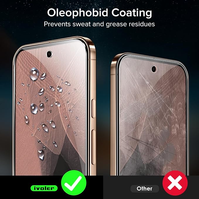 ivoler Screen Protector for Google Pixel 11 Pro XL Tempered Glass 3-Pack | with [Easy Installation Frame], Anti-Scratch Case Friendly Clear HD Film for Google Pixel 9 Pro XL 6.8inch - Image 7