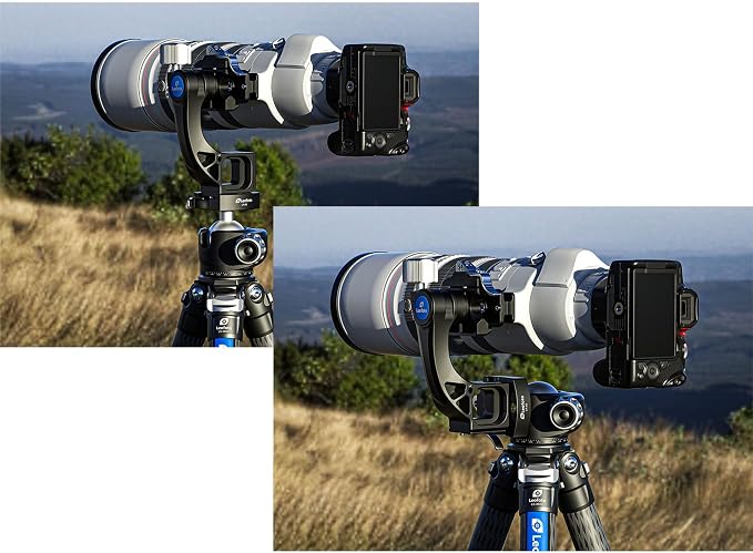 Leofoto Monopod Gimbal Head for Camera, Professional Aluminum Alloy Tripod Head with Arca-Swiss Dovetail Quick Release Plate, 360° Panoramic Shooting for DSLR Camera Up to 48lbs/22kg (MPG-02L) - Image 6