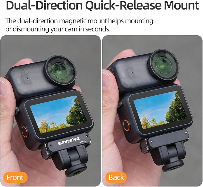Magnetic Quick Release Mount for DJI Osmo Nano Action 6 Accessories | Angle Adjustable Magnetic Mount with 1/4" Screw Thread, to Tripod Selfie Sticks, for DJI Osmo Nano / Osmo Action 6 Camera - Image 5
