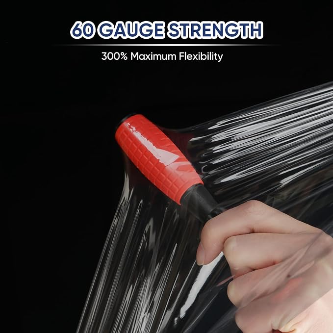 TICONN Stretch Wrap Roll, 18 in x 1000 ft Plastic Wrap for Moving Furniture | Odorless Industrial Strength Stretch Film, 300% Stretchability, Self-Adhering, Ideal for Furniture, Box Protection - Image 3