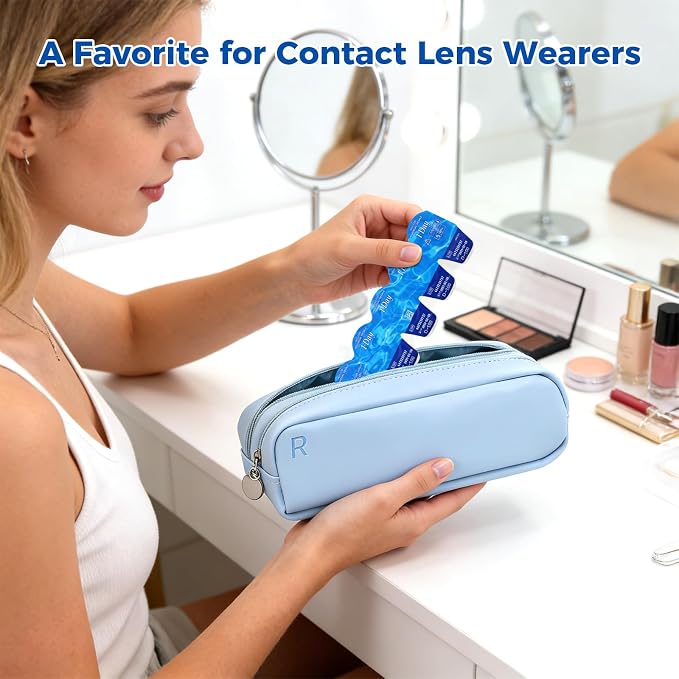 Daily Contact Lens Organizer Case – Waterproof Contact Lens Case for Travel or Home, Portable Contact Case with Clearly Labeled R & L for Disposable Lenses, Holds Up to 60 Disposable Lenses - Image 3