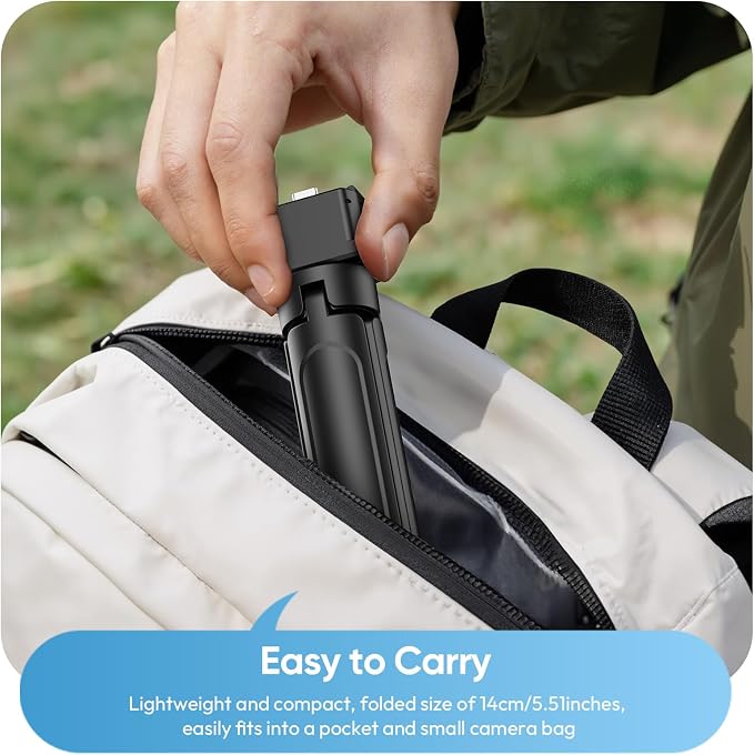 Mini Tripod Handle Kit for DJI Osmo Pocket 3/4/4P/Xtra Muse | Quick Release, Charge While Shoot, 2-in-1 Tripod/Handle, Action Camera Adapter, 1/4" Thread, Extendable, Portable - Image 7