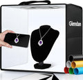 Glendan Portable Photo Studio Light Box,12"x12" Professional Dimmable Shooting Tent Kit with 112 LED Lights & 6 Backdrops for Jewelry and Small Items Product Photography by Glendan