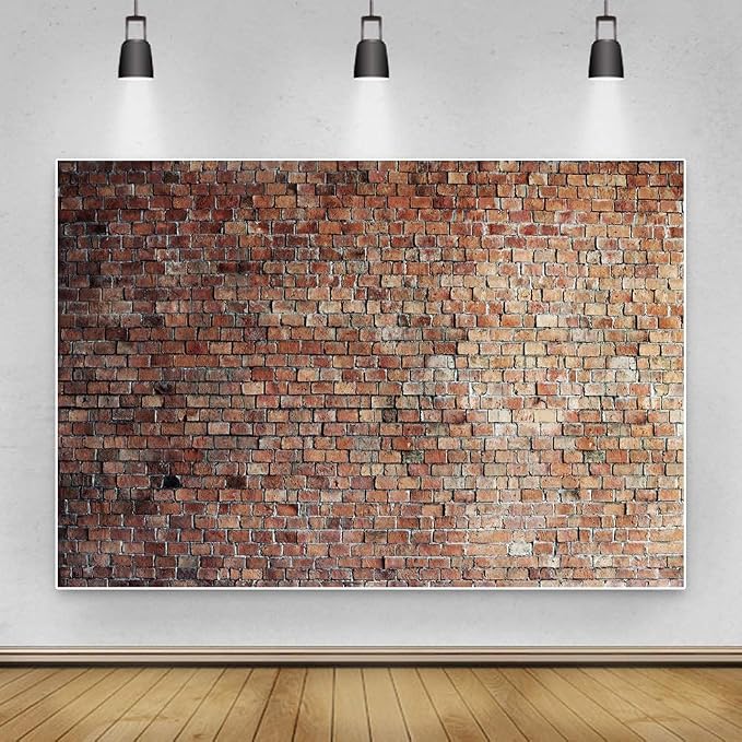 12x8ft Vintage Red Brick Wall Backdrop for Photoshoot Old Brickwall Backgrounds for Photography Newborn Baby Shower Adults Wedding Portrait Photography Backdrop Wallpaper Photo Studio Props - Image 3